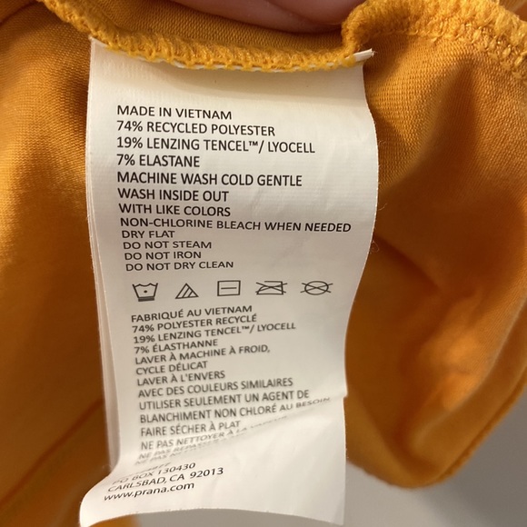 PrAna Mariposa Orange Tank Top Size XL - Picture 10 of 11